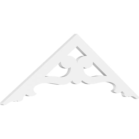 Ekena Millwork Pitch Brontes Architectural Grade PVC Gable Pediment, 48"W x 8"H x 1"P (4/12) GPP048X008X100BRO